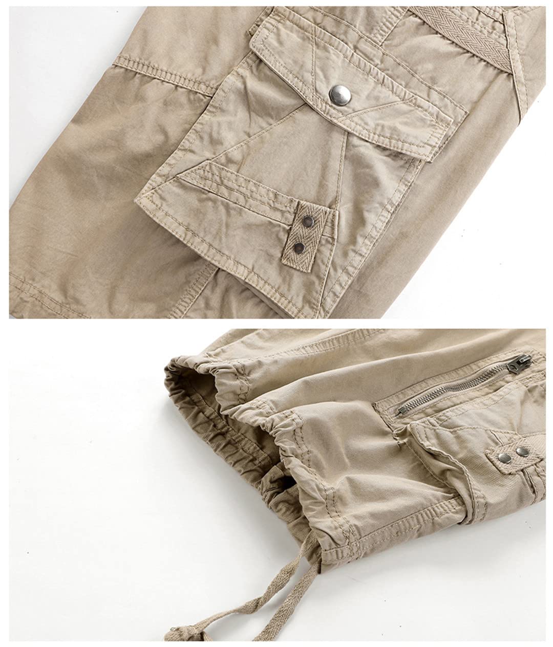 Men's Summer Cotton Cargo Shorts - Casual Loose Fit Outdoor Jogger Pants with Pockets | Military Tactical Shorts for Hiking, Camping & Streetwear Fashion