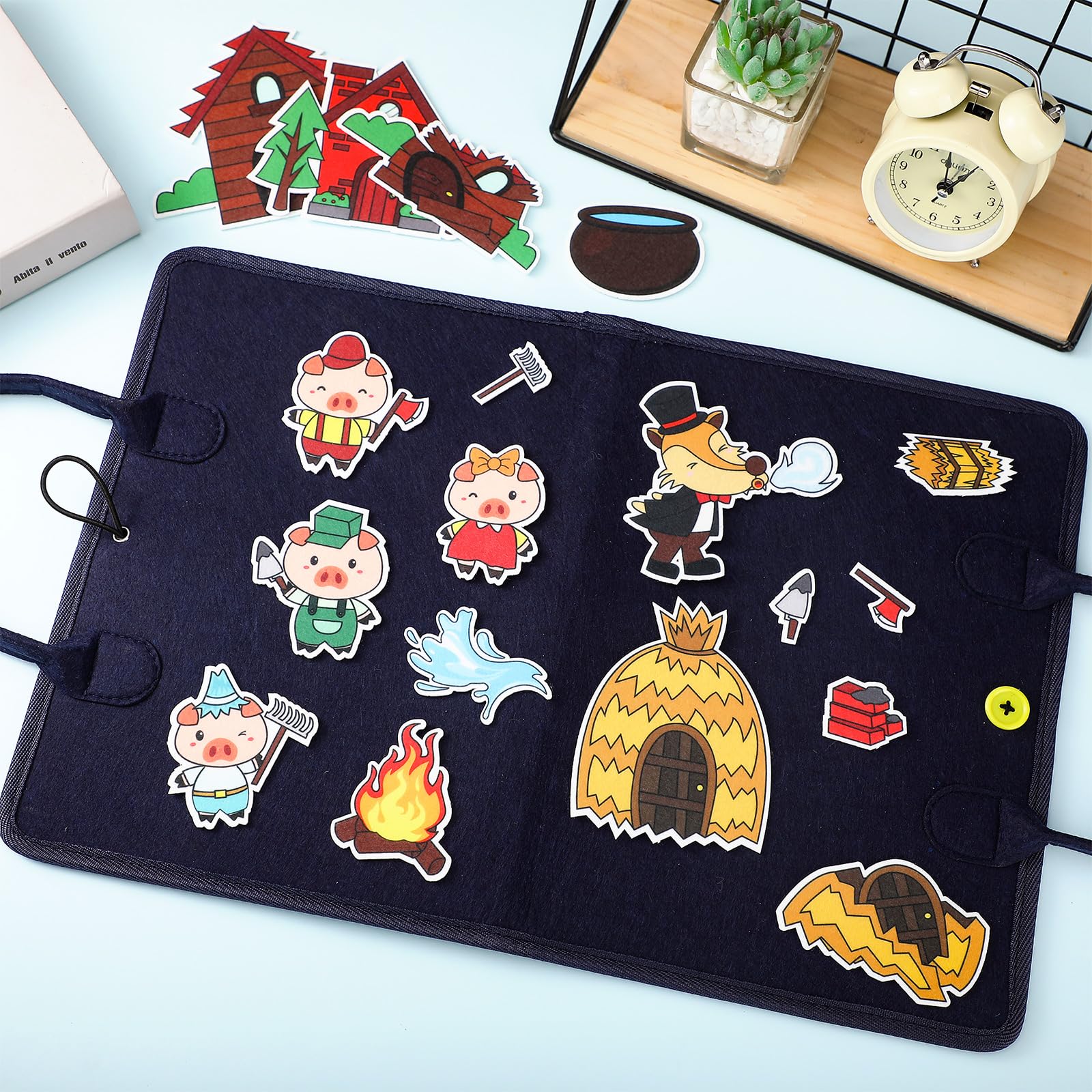 12pc Felt Board Story Set - Fairy Tales & Animals for Preschool Storytelling