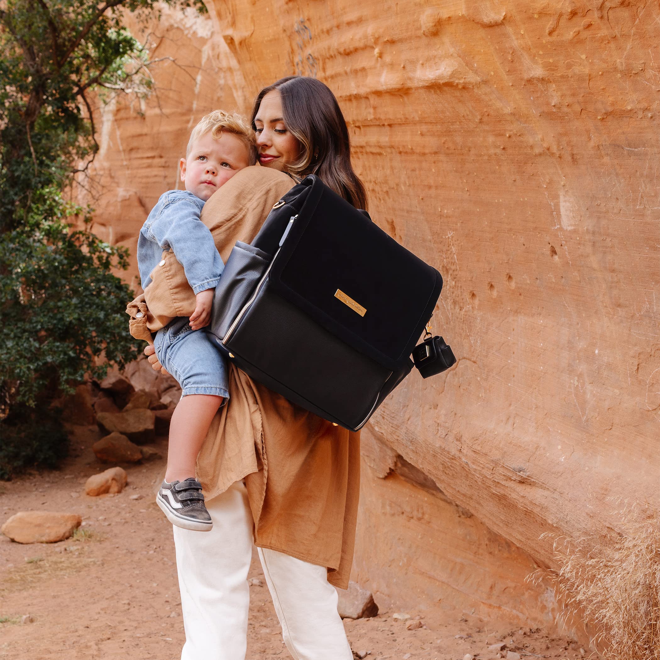 Petunia Pickle Bottom Boxy Backpack Diaper Bag - Stylish & Spacious Baby Backpack for On-The-Go Moms - Twilight Black - Perfect for Travel, Daycare & Everyday Use
