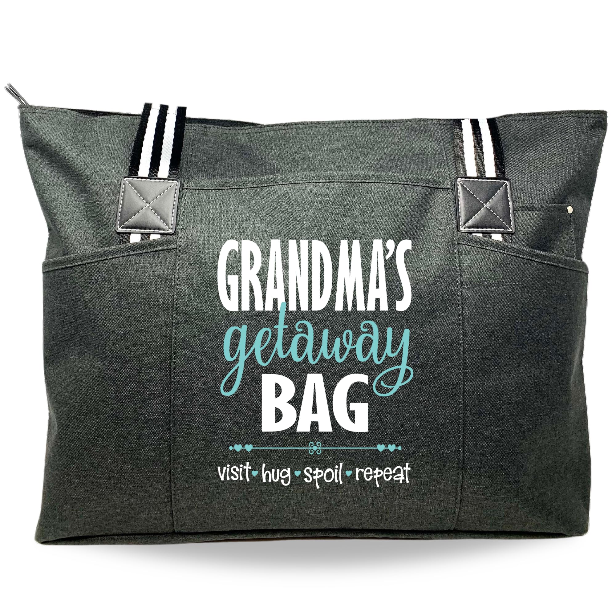 Durable Grandma Tote Bag with Zipper & Pocket - Perfect for Shopping & Daily Use