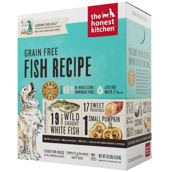 The Honest Kitchen Grain-Free Dehydrated Dog Food with Real Fish - High Protein, All-Natural Ingredients for Small & Large Dogs - Perfect for Travel, Camping & Everyday Meals