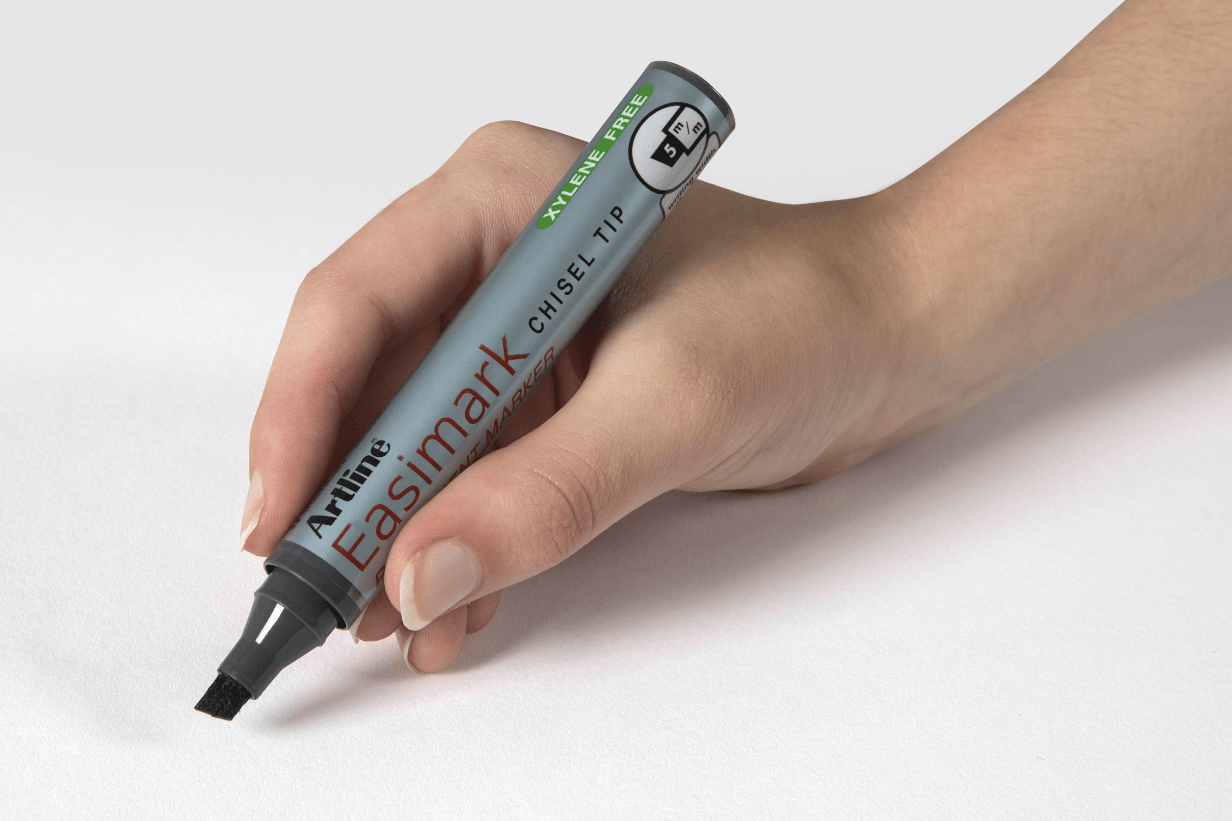 Artline 109 Easimark Permanent Marker - 5mm Chisel Tip, Blue Ink, Pack of 12 - Ideal for Office, School, Labeling & DIY Projects
