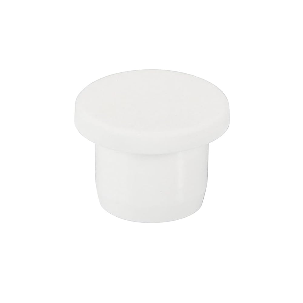 30 Pcs 17mm White Silicone Stoppers - Round Hole Plugs for Bottles, Jars & Furniture Protection - Durable End Caps for Home, Kitchen & DIY Projects (Perfect for Sealing, Organizing & Preventing Leaks)