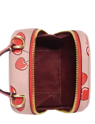 Coach Eva Phone Crossbody Bag with Heart Cherry Print - Stylish & Compact Purse for Women, Perfect for Everyday Use, Shopping, and Travel