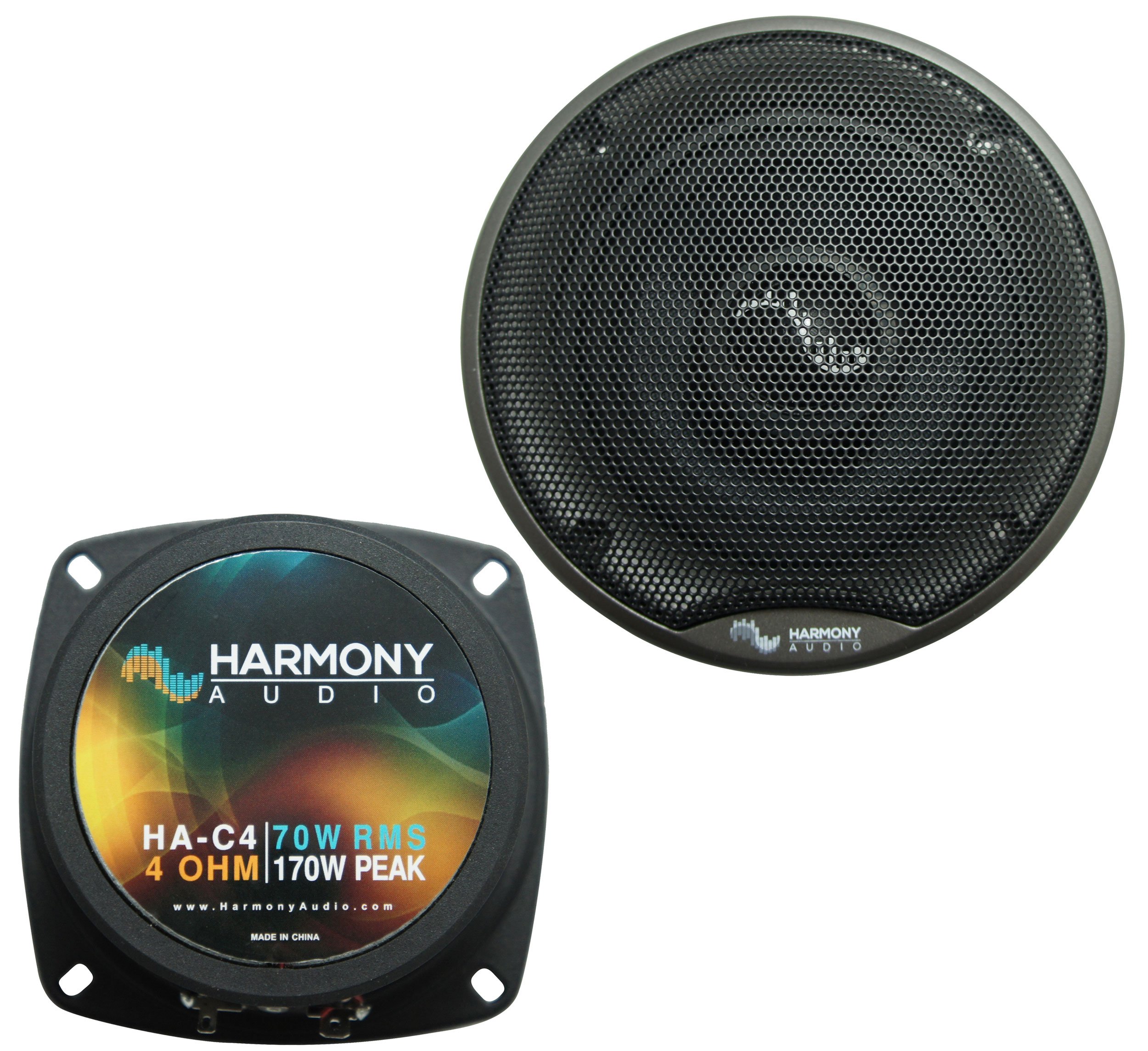 Harmony HA-C4 Premium Car Speakers - Replacement Rear Door Speakers Compatible with Acura MDX 2007-2016 Models | Enhanced Bass & Clear Sound for Road Trips & Daily Commutes