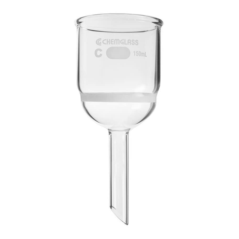 CG-1402-24 Series CG-1402 Buchner Filter Funnel with Fine Frit - 350 mL Capacity - Ideal for Laboratory Filtration, Chemistry Experiments & Scientific Research
