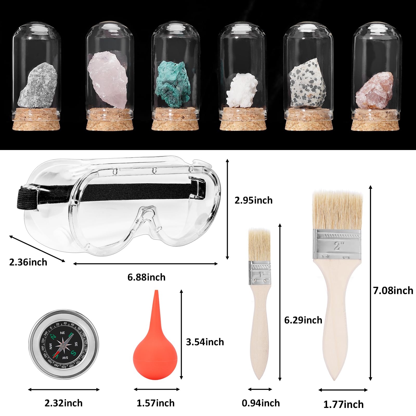 25-Piece Geology Rock Pick Equipment Kit with 28oz Hammer, 12