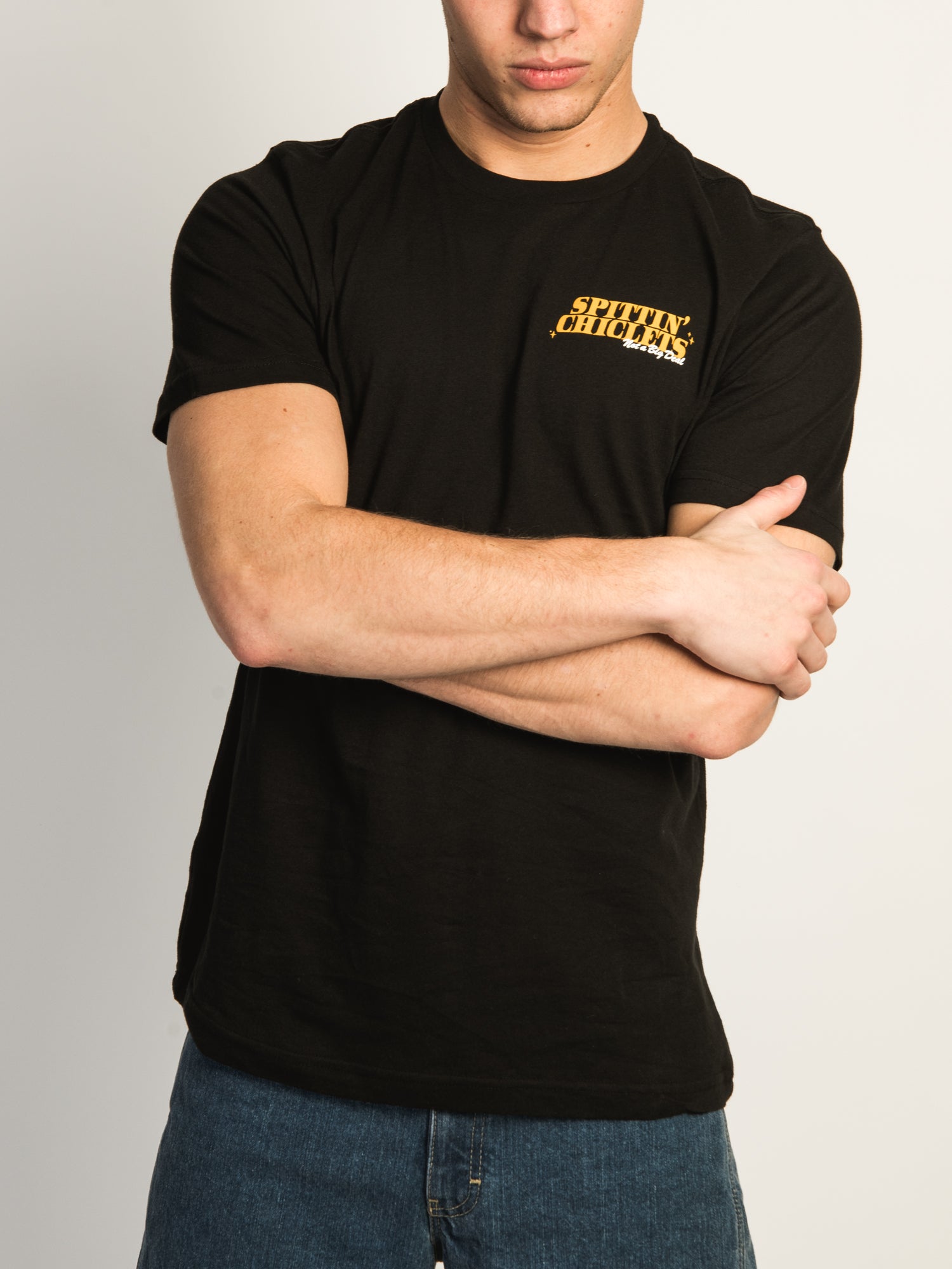 Barstool Sports Spittin' Chiclets Hockey Puck T-Shirt - Men's Hockey Fan Apparel for Games & Casual Wear