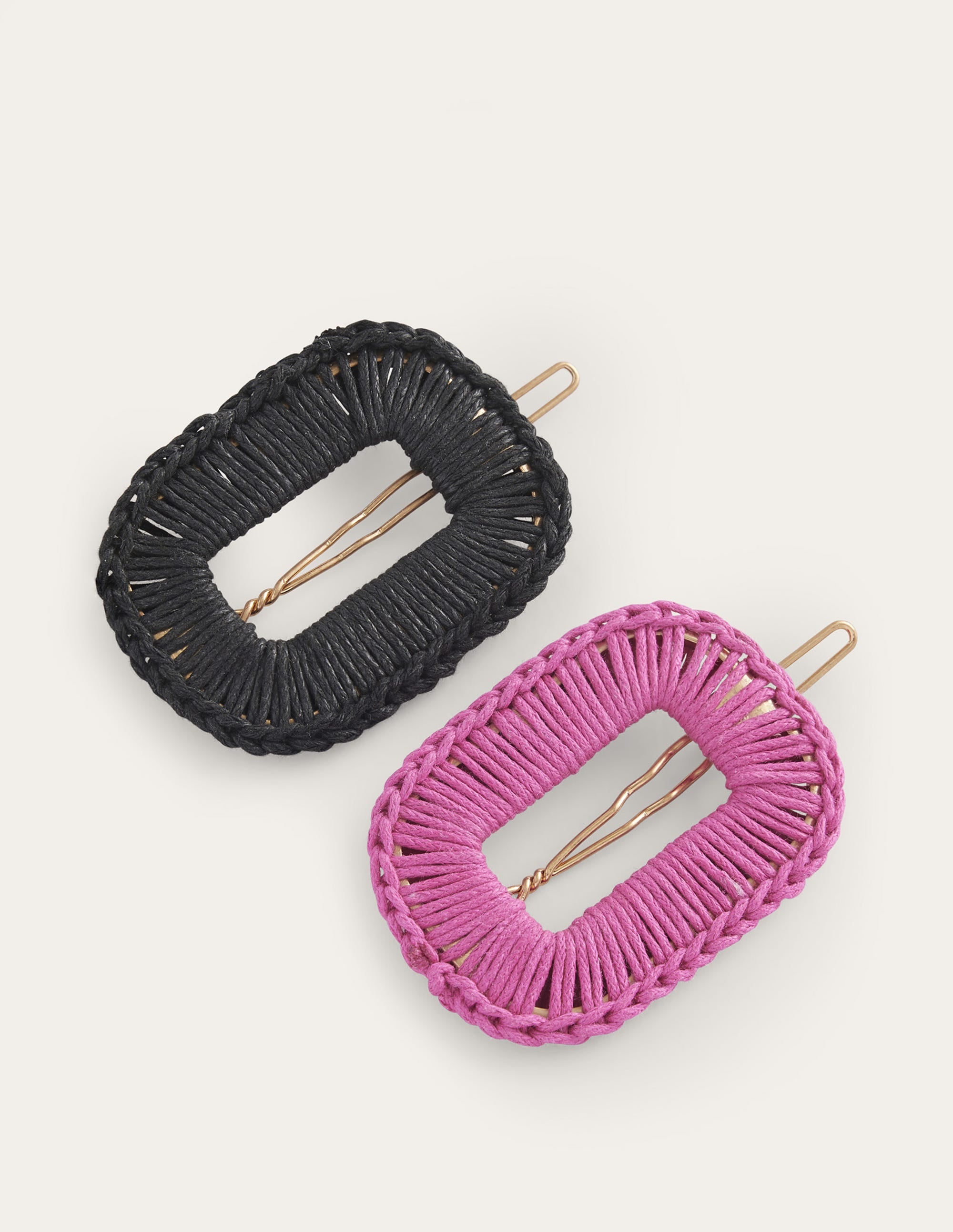 2 Pack Black & Pink Hair Clips with Buckle - Secure & Stylish Hair Accessories for Women & Girls - Perfect for School, Work, or Parties