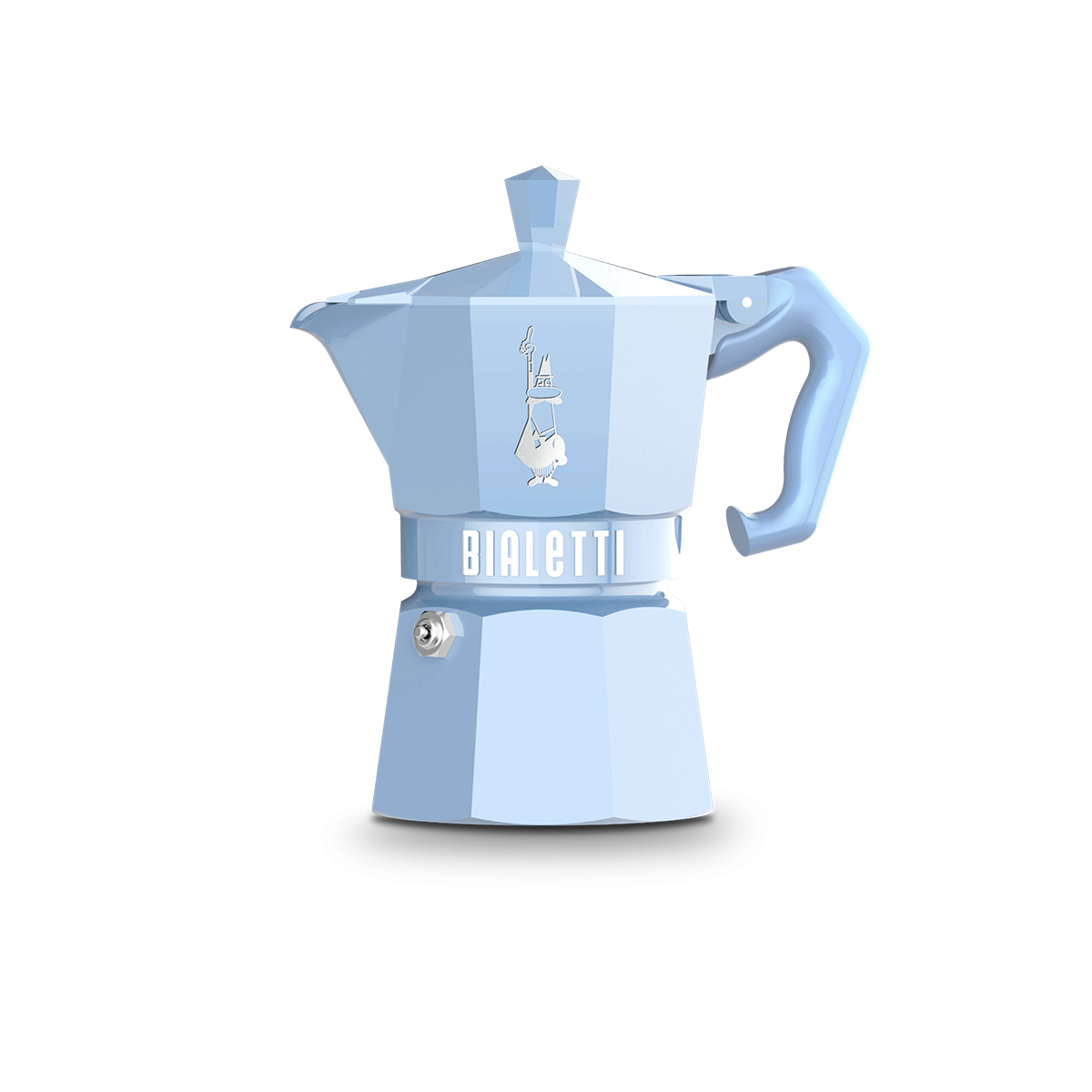 Bialetti Moka Exclusive 3 Cup Stovetop Espresso Maker - Light Blue Italian Coffee Pot for Home & Office Use | Perfect for Espresso, Latte & Cappuccino