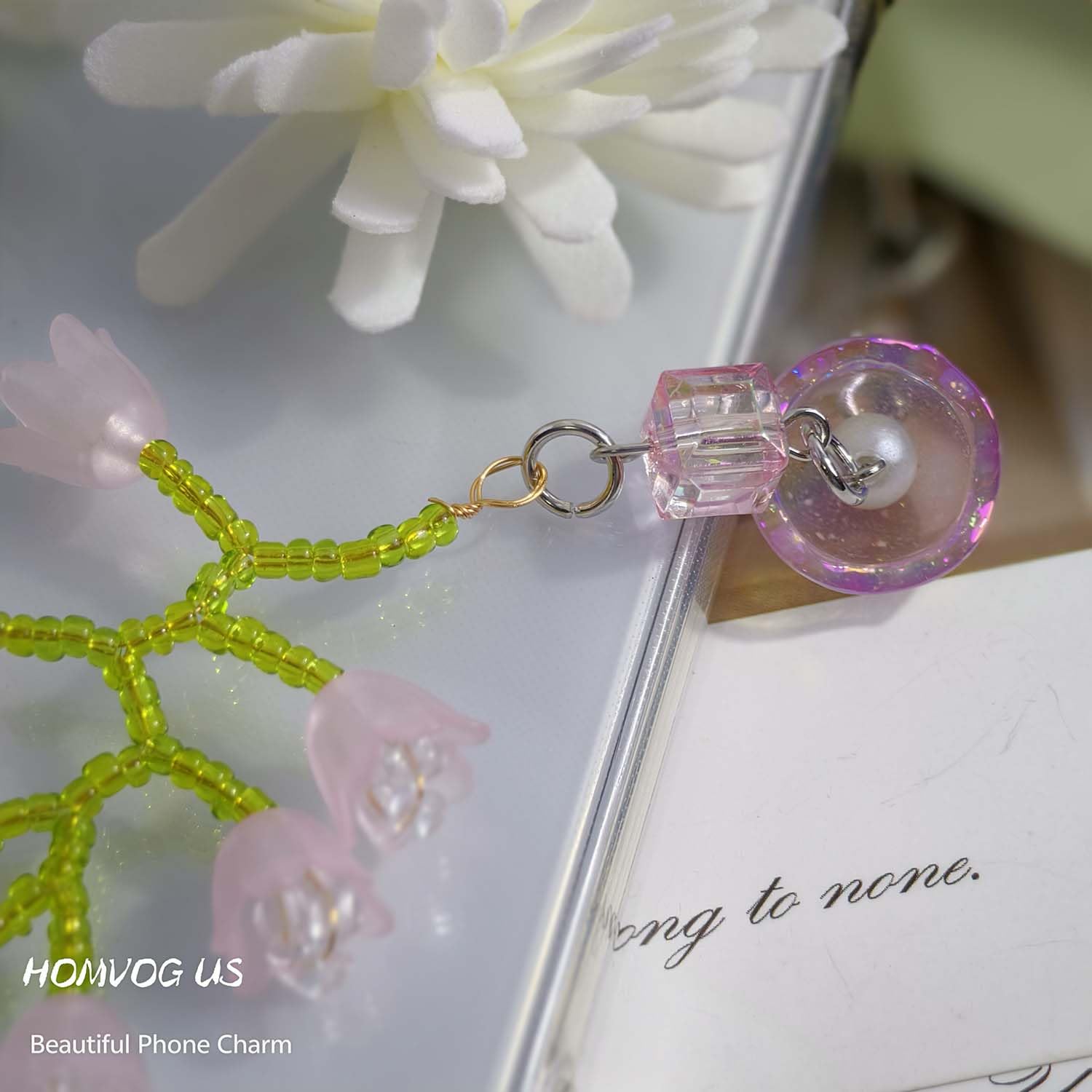 Cute Beaded Phone Charms - Aesthetic Phone Accessories for iPhone, Samsung, AirPods & Camera Decor - Perfect for Backpacks, Keychains & Gift Giving