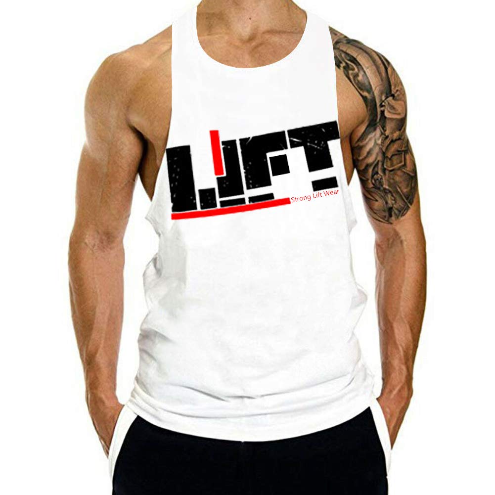 Men's Gym Bodybuilding Stringer Tank Top - Workout Muscle Cut Shirt for Fitness & Training - Sleeveless Athletic Vest for Weightlifting, Running & Gym Sessions