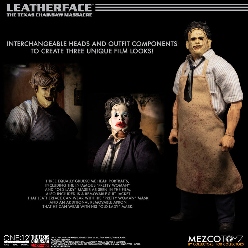The Texas Chainsaw Massacre (1974) Leatherface Deluxe Edition One:12 Scale Action Figure - Horror Movie Collectible for Display & Fan Collections