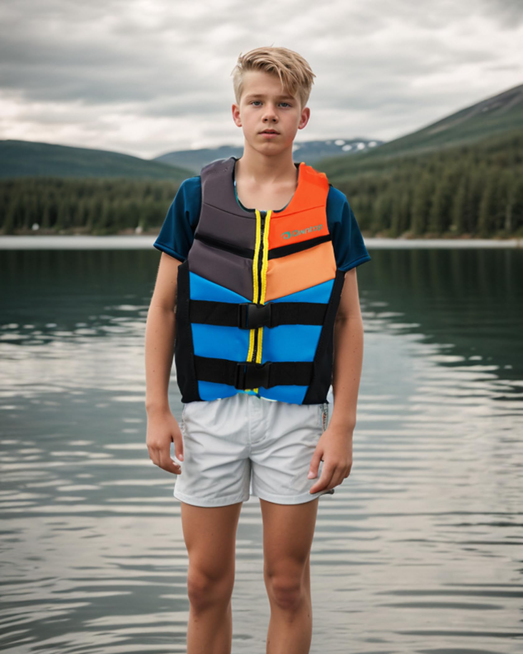 Owntop Youth Kids Swim Vest - Lightweight & Quick-Dry Adjustable Buoyancy Aid with Buckles & Zipper - Perfect for Kayaking, Swimming Lessons, Boating & Water Sports - Fits 50-125 lbs - Ideal for Pool, Beach & Lake Activities