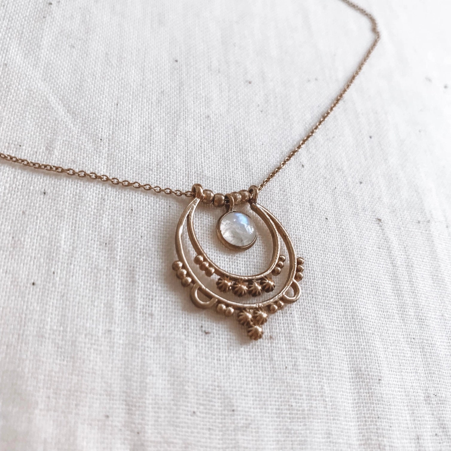 Katherine Pierce Moonstone Necklace - Elegant Sterling Silver Jewelry for Women | Perfect Gift for Birthday, Anniversary & Special Occasions