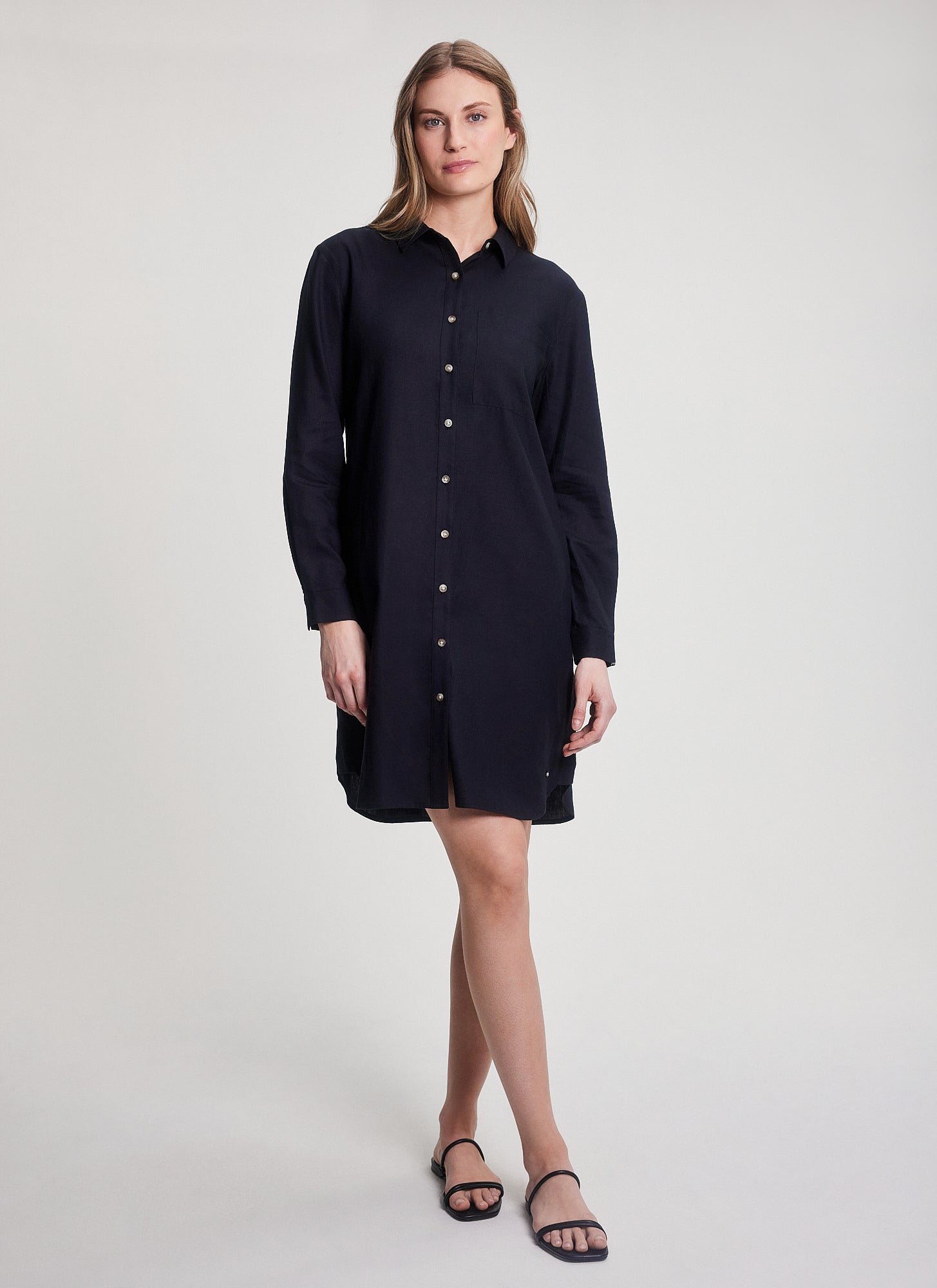 Women's Floral Print Long Sleeve Shirt Dress - Alexa Robe Chemisier for Casual Wear, Office & Date Night | Lightweight & Comfortable Summer Dress