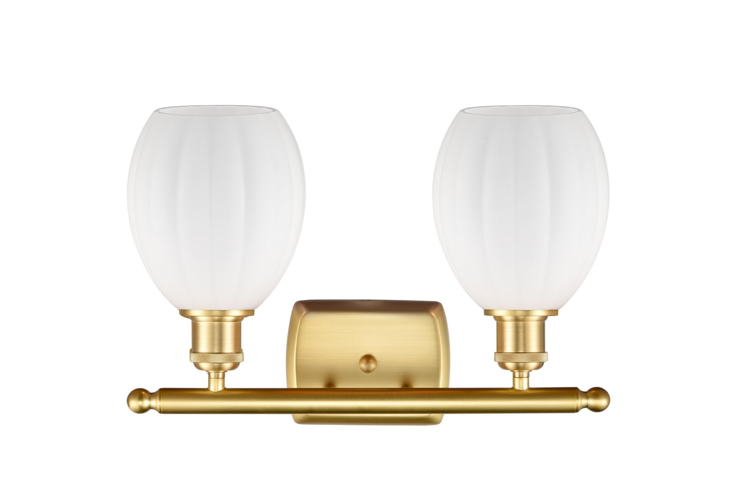 Eaton 2-Light LED Bathroom Vanity Light - 516-2W-SG-G81 - Modern Wall Sconce for Bathroom Mirror Lighting, Perfect for Powder Room & Master Bath Decor
