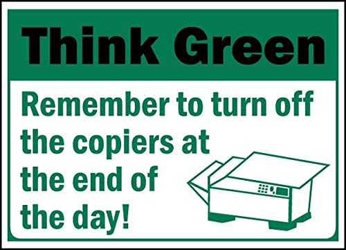 Safety & Warning Vinyl Stickers Bundle - Warehouse Signs, Turn Off Copiers Reminder - 2-3 Pack (3.5