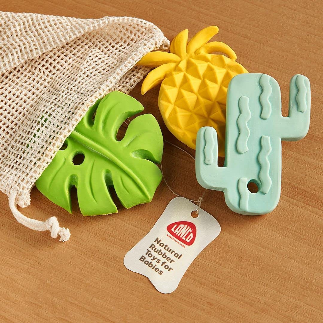 Lanco Toys 90533 Teething Cactus Ring - Soothing Relief for Baby's Sore Gums | BPA-Free Silicone Teether for Infants 3+ Months | Perfect for On-the-Go, Playtime & Travel