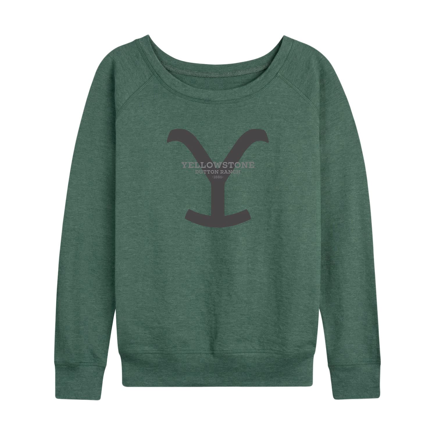 HYBRID APPAREL Yellowstone Logo Women's Lightweight French Terry Pullover Hoodie - Soft Casual Sweatshirt for Women - Perfect for Outdoor Adventures, Camping & Cozy Lounge Wear