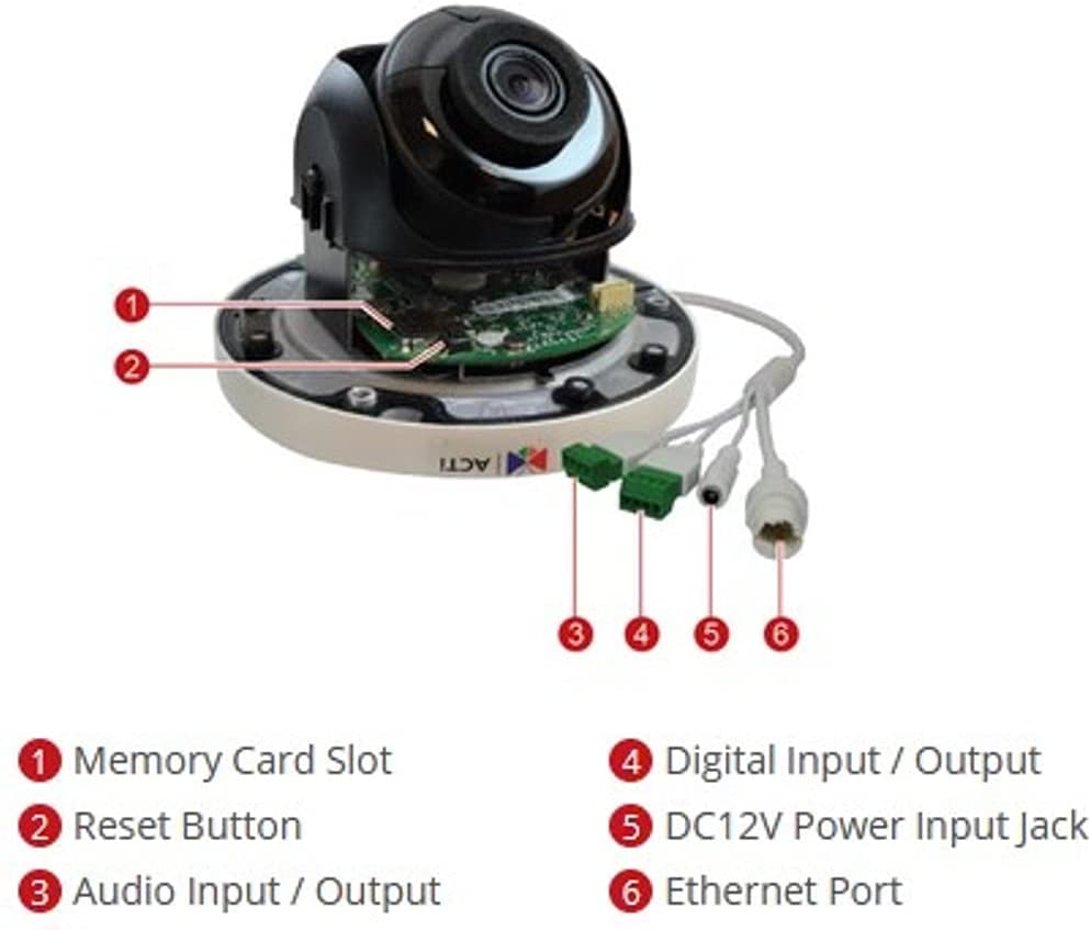 ACTi A71 4MP Outdoor IP Dome Security Camera - Weatherproof Surveillance for Home & Business Protection (Day/Night Vision, Remote Monitoring)