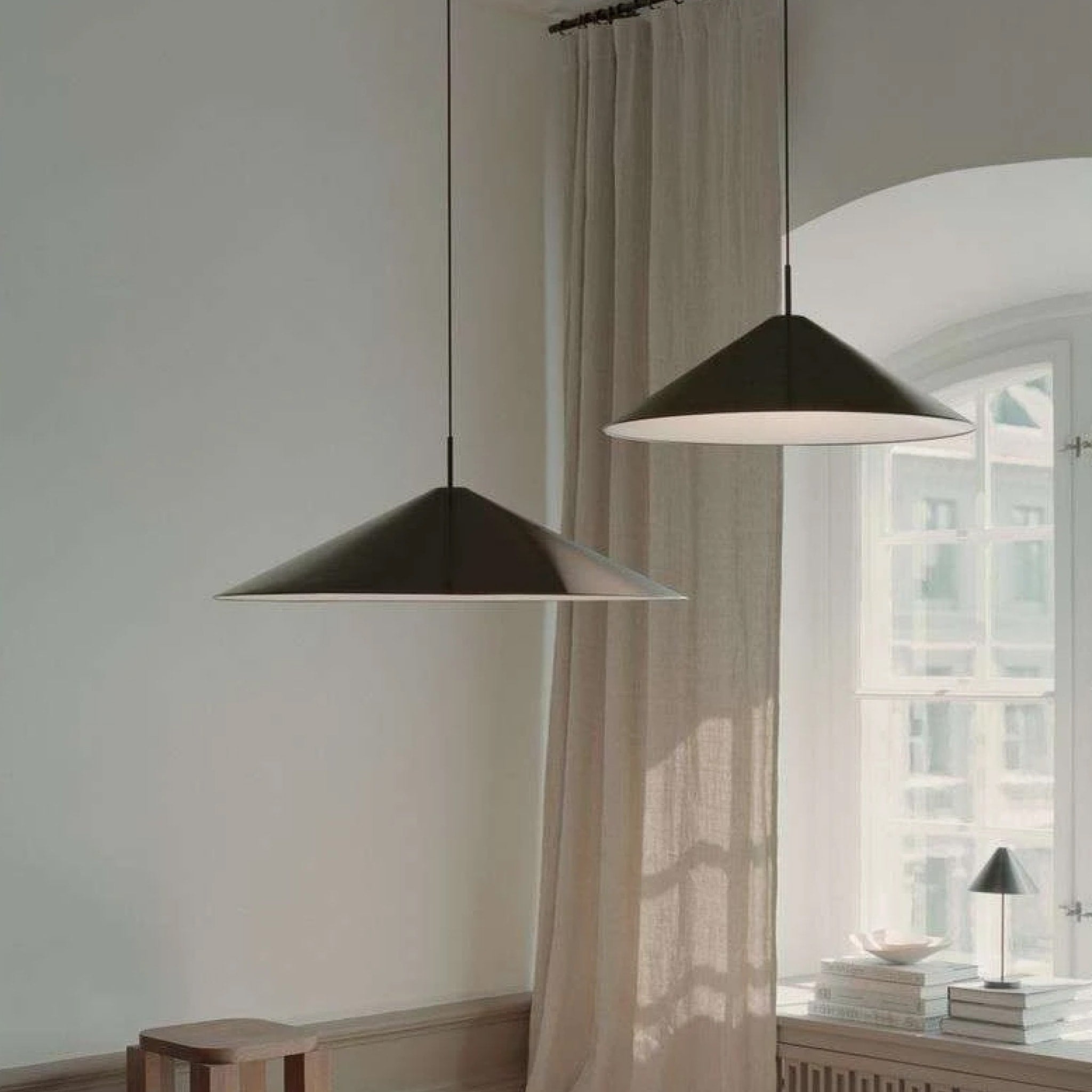 PRE ORDER - Brolly Pendant Light Fixture, 35.4 Inch Aluminum Ceiling Lamp, Modern Anodized Aluminum Pendant Lighting for Dining Room, Kitchen, Living Room