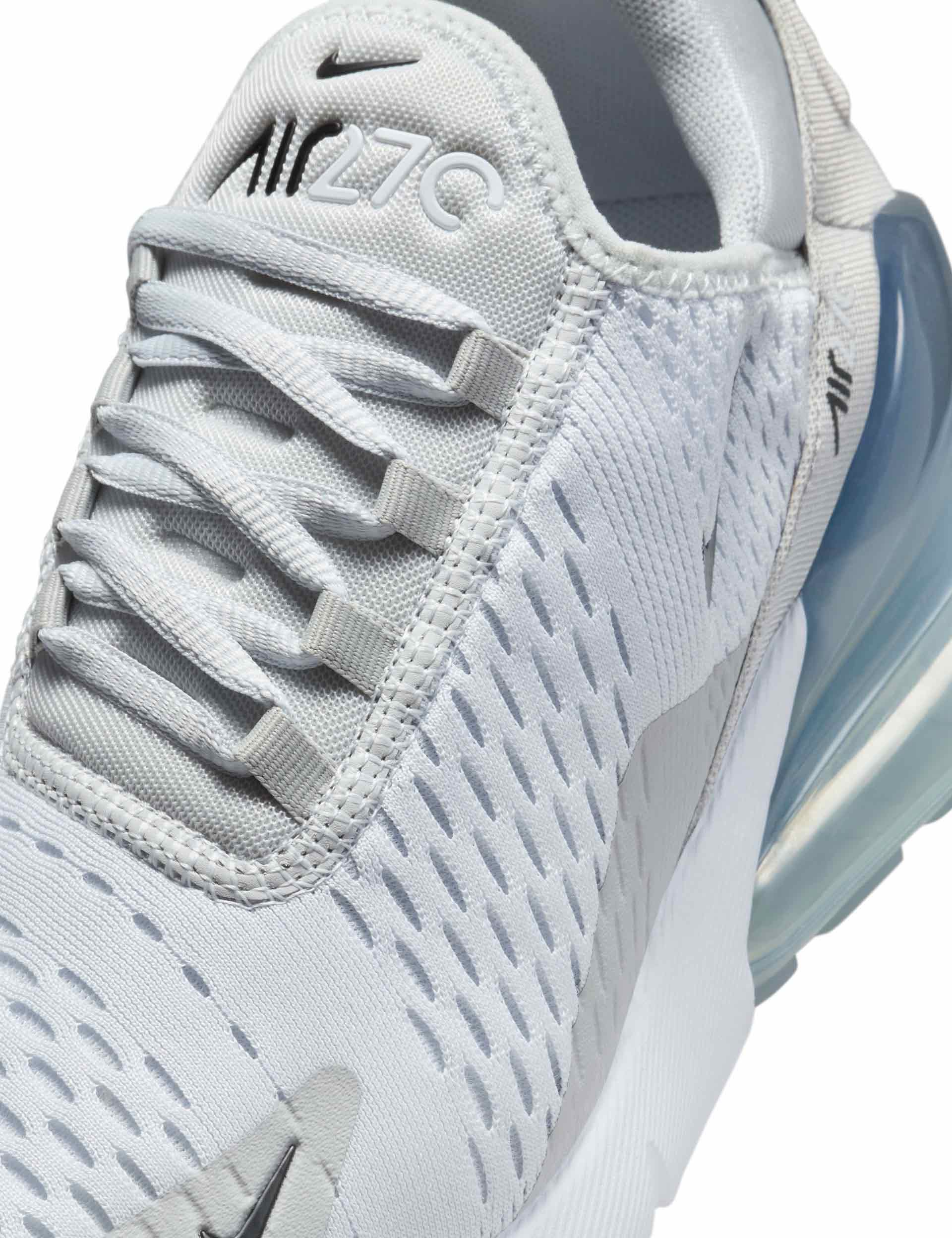 Nike Air Max 270 Running Shoes - Pure Platinum/Black/Light Smoke Grey - Comfortable Cushioned Sneakers for Men & Women | Perfect for Jogging, Gym Workouts & Casual Wear