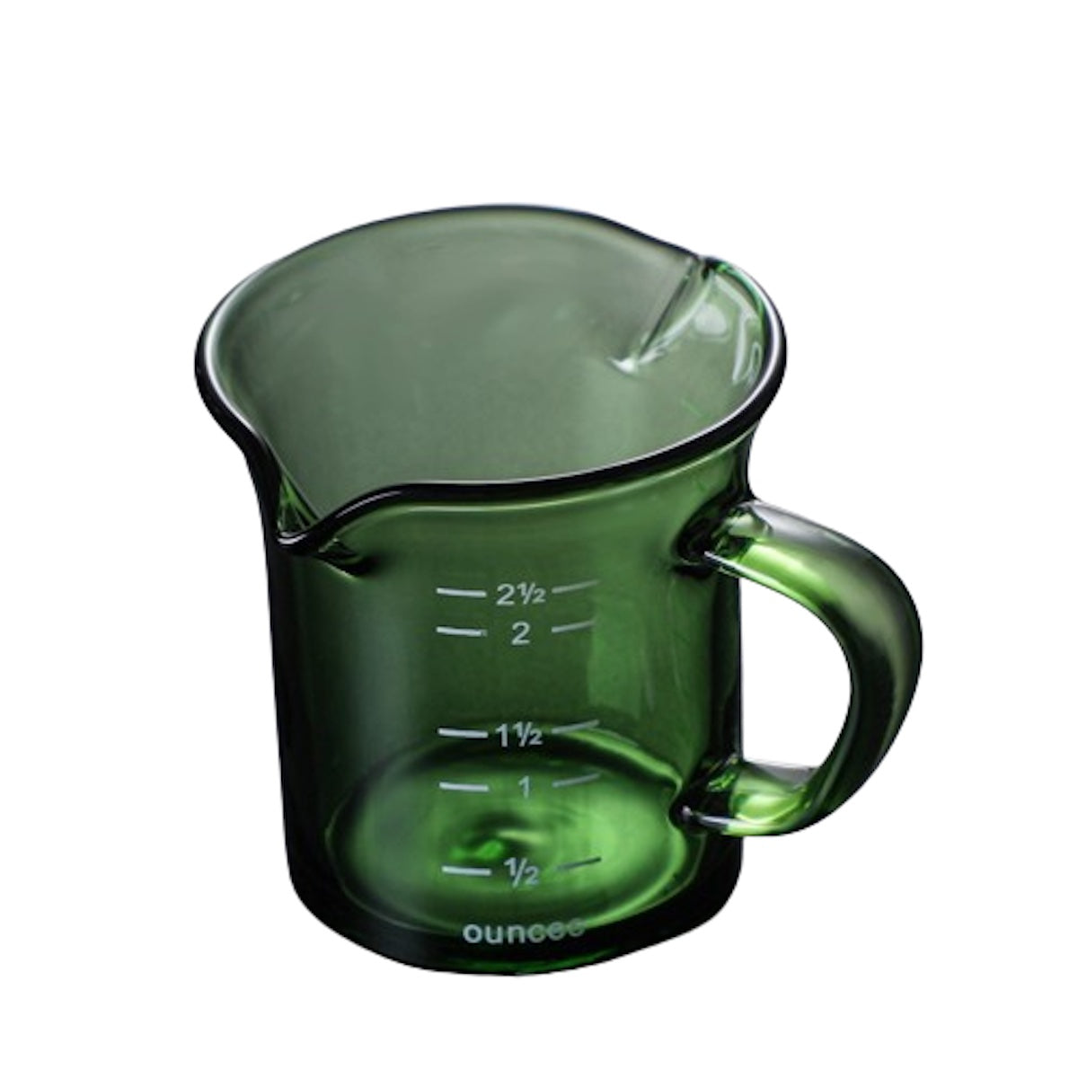 I.XXI Double Spout Milk Jug 70ml - Small Green Ceramic Creamer Pitcher for Coffee & Tea | Perfect for Home, Cafe, and Restaurant Use