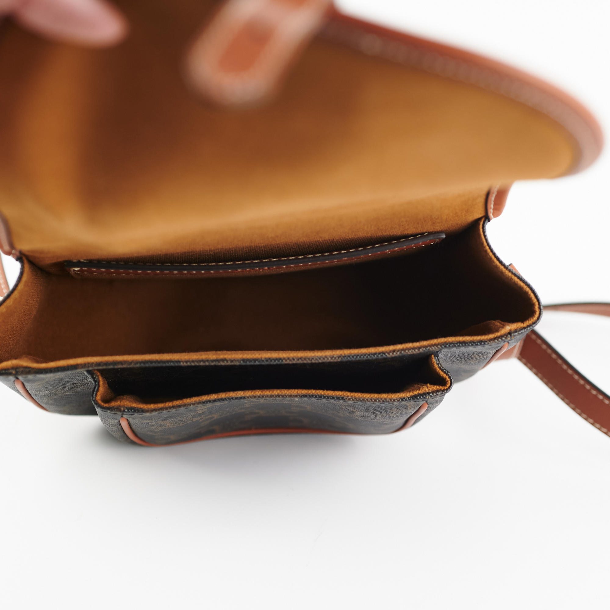 Celine Medium Folco Triomphe Crossbody Bag - Luxury Leather Shoulder Bag for Women | Perfect for Date Night, Office & Travel