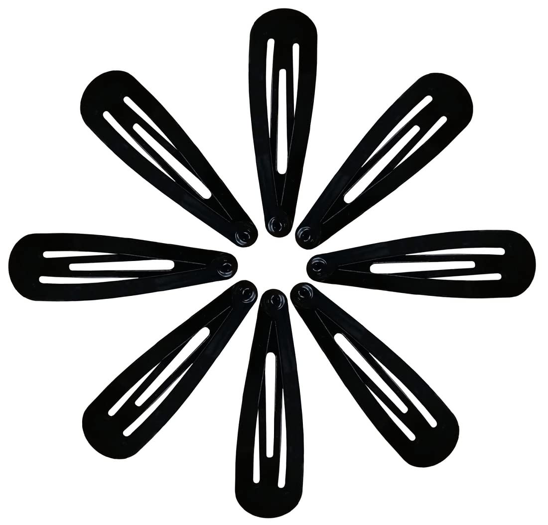 Ayushicreationa Metal Snap Hair Clips - No Slip Barrettes for Women & Girls, Tic Tac Hair Pins for Secure Hairstyles (Black, 6 Pairs) - Perfect for School, Work & Everyday Use
