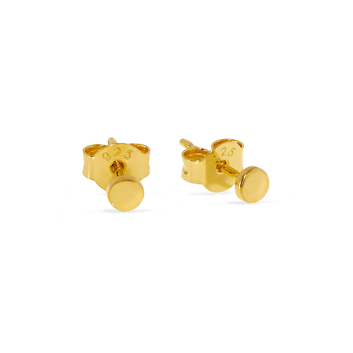 Super Fine Gold Disc Stud Earrings - Elegant & Dainty Jewelry for Women - Perfect for Parties, Weddings & Everyday Wear