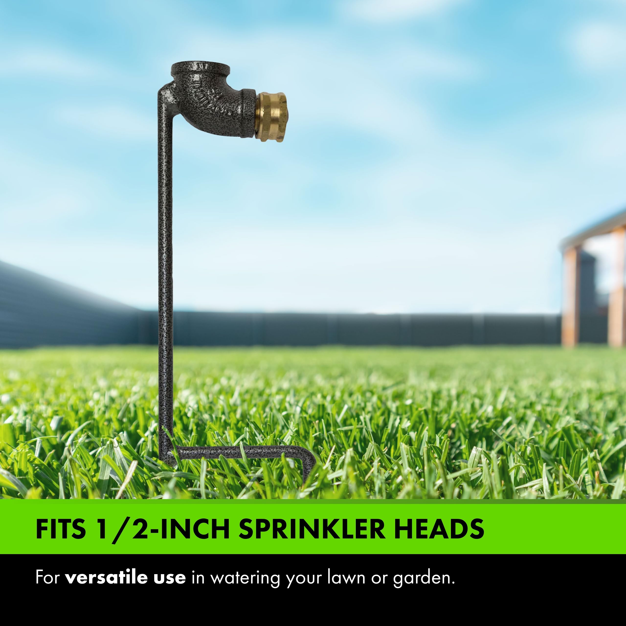 Yard Butler Step Spike Sprinkler Stand - Heavy Duty Metal Sprinkler Holder for Lawn & Garden Irrigation - Stable Dual Spike Design for Even Watering - Perfect for Grass, Flowers, and Landscaping Areas
