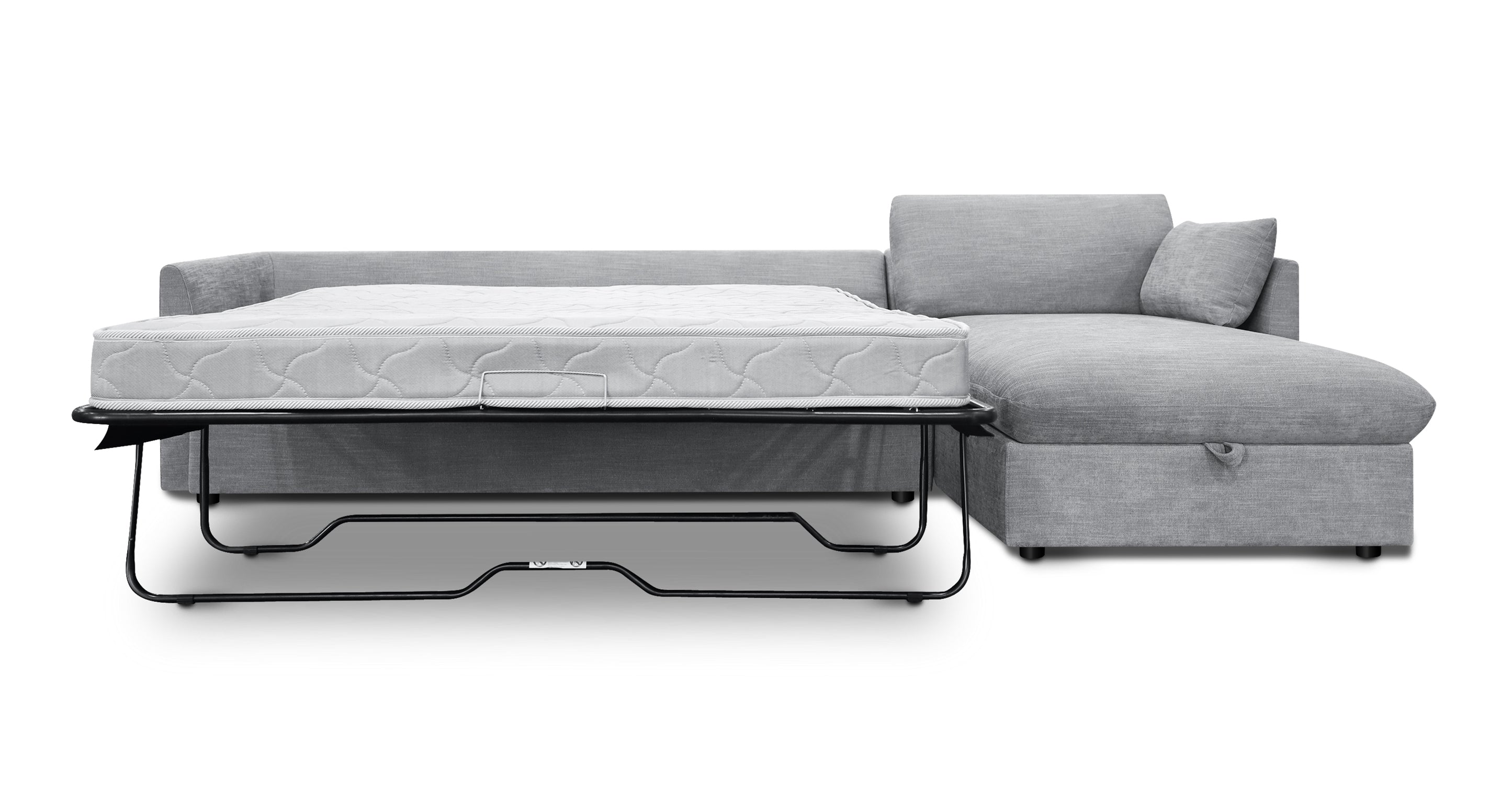 Argos Right Facing Sleeper Sectional Sofa Bed - Convertible L-Shaped Couch with Storage | Modern Living Room Furniture for Small Spaces | Perfect for Apartments, Guest Rooms & Home Theater Seating