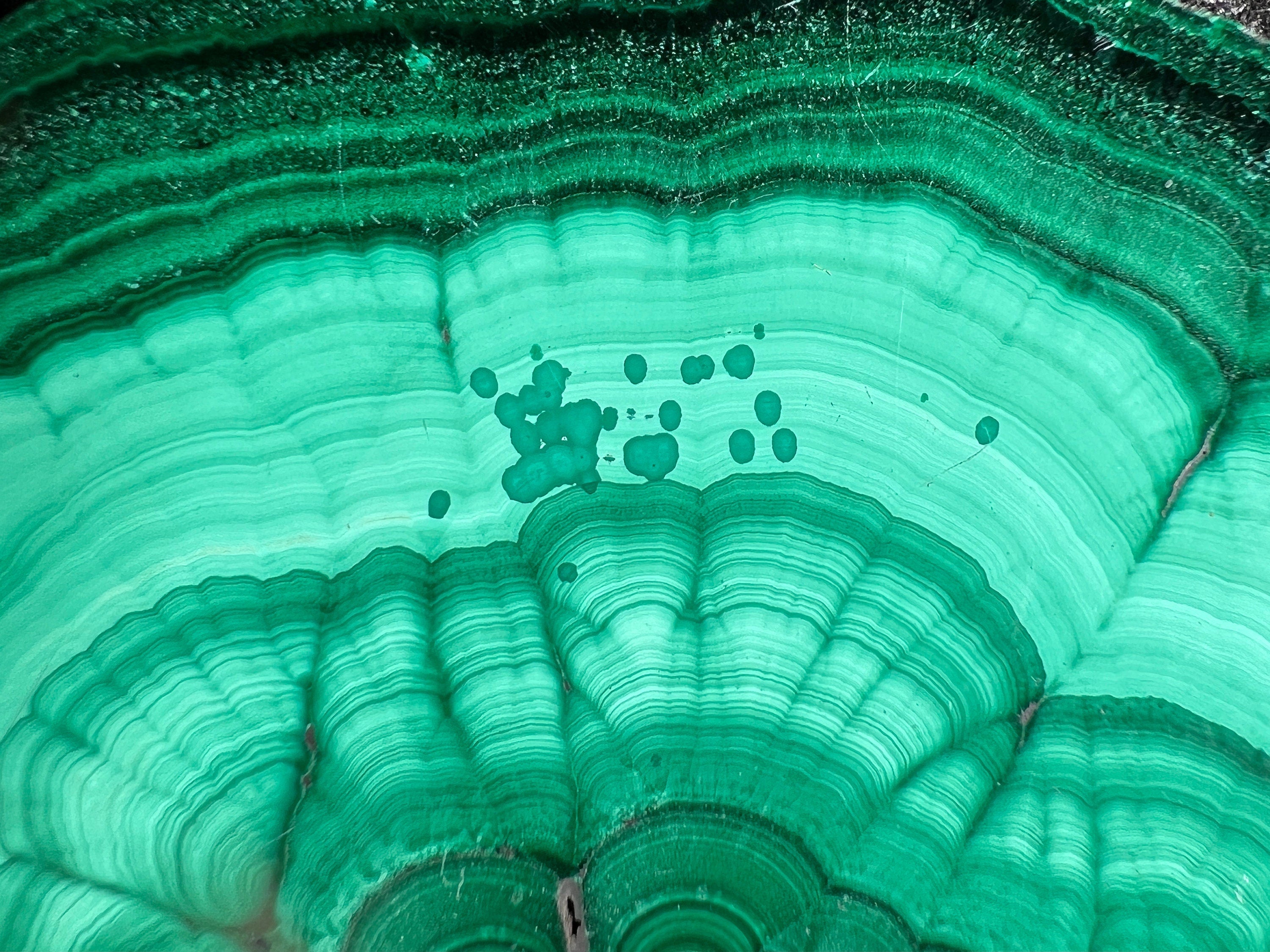 Natural Green Malachite Crystal Slab - Premium Stone for Jewelry Making, Unique Handcrafted Gifts & Elegant Home Decor (50401) | Perfect for DIY Crafts, Healing Crystals Collection & Spiritual Decorations
