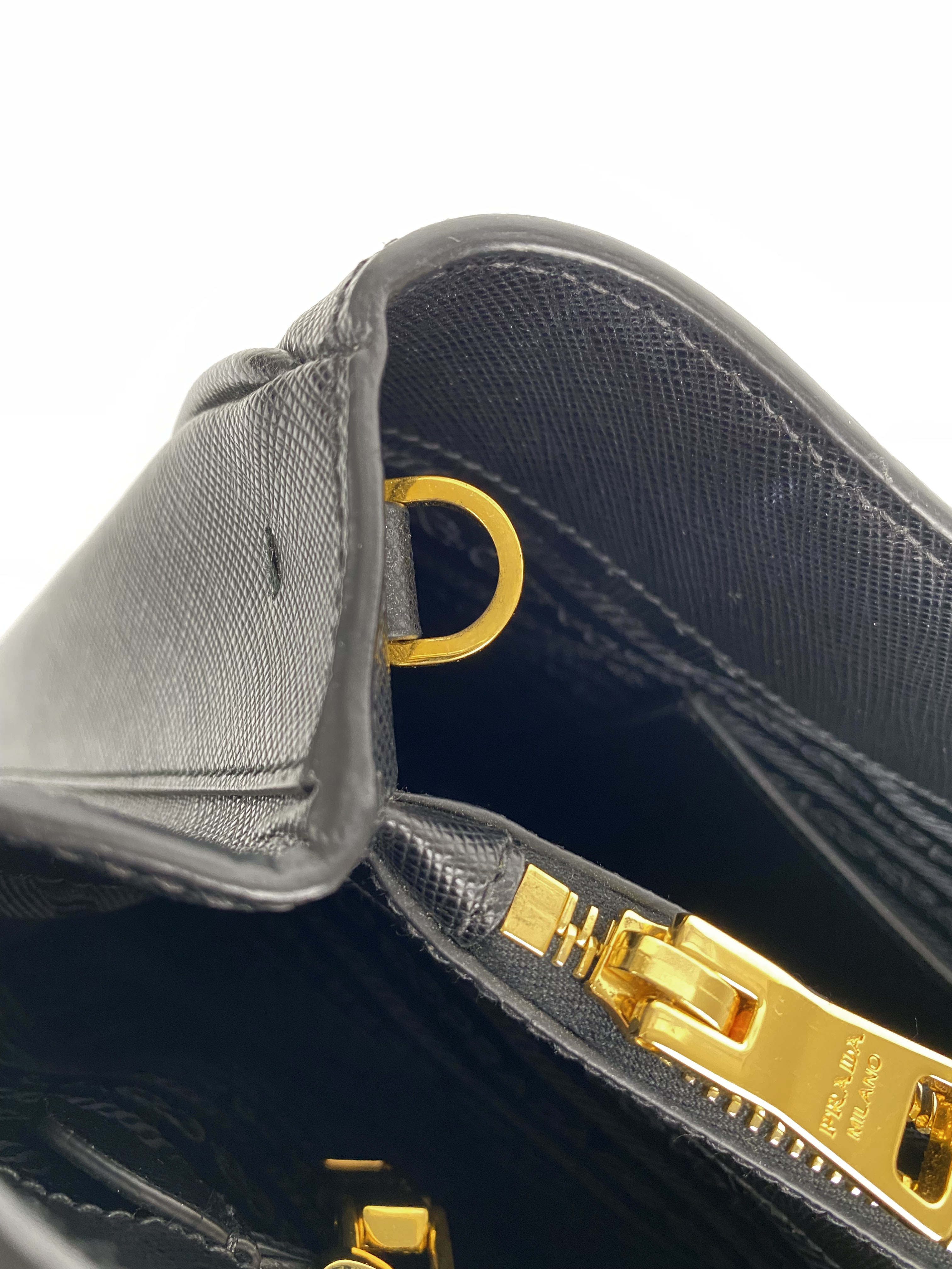 Prada Black Medium Double Zip Lux Tote Bag for Women - Premium Leather Handbag with Dual Zippers - Perfect for Work, Travel & Everyday Use