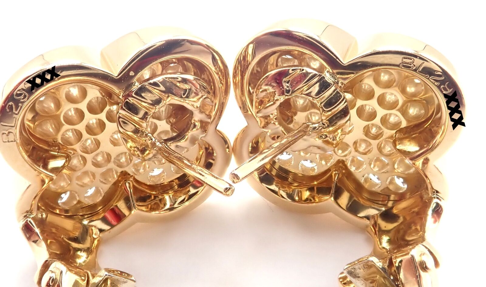 Authentic Van Cleef & Arpels 18k Yellow Gold Diamond Pure Alhambra Earrings - Luxury Jewelry for Women, Perfect for Weddings, Parties & Special Occasions