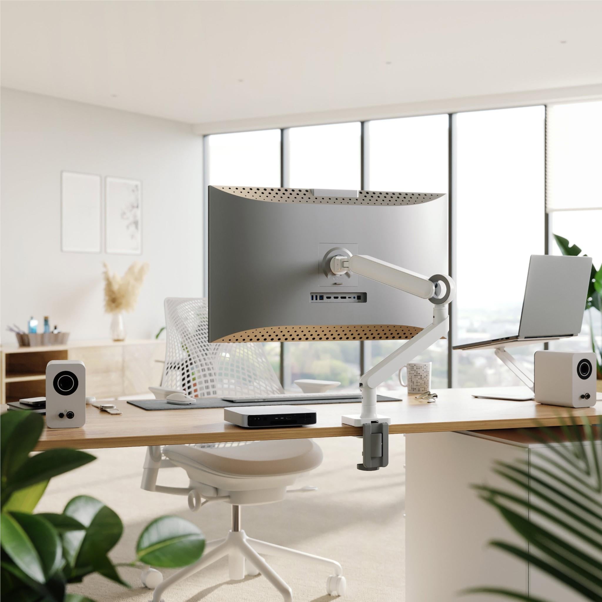 Alogic Glide Adjustable Single Monitor Arm - Ergonomic Desk Mount for Home & Office Workstations - Perfect for Gaming, Coding, and Productivity