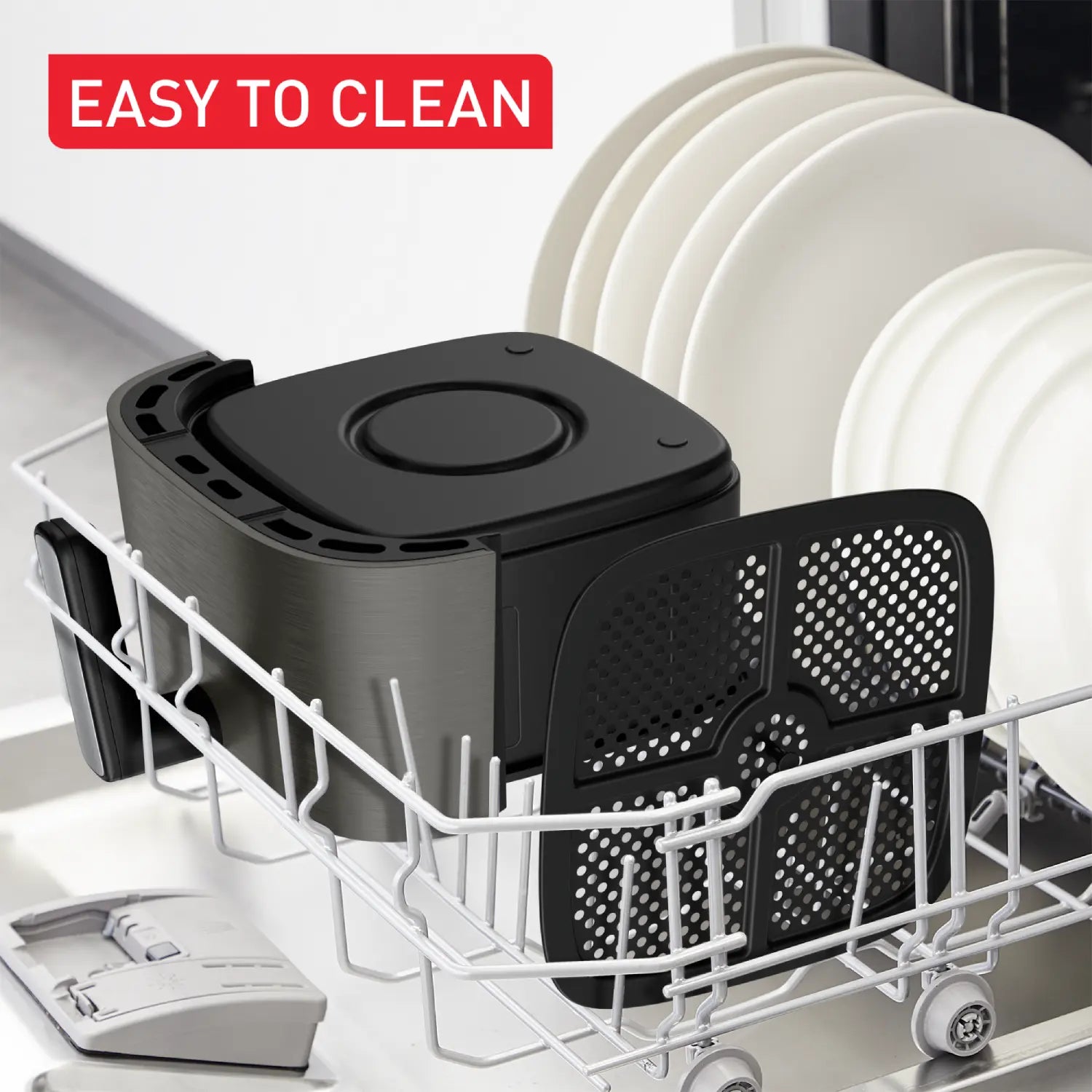 Tefal Easy Fry Silence Essential 5L Air Fryer - Healthy Oil-Free Cooking for Family Meals, Snacks & Fast Meals | EY551H Model