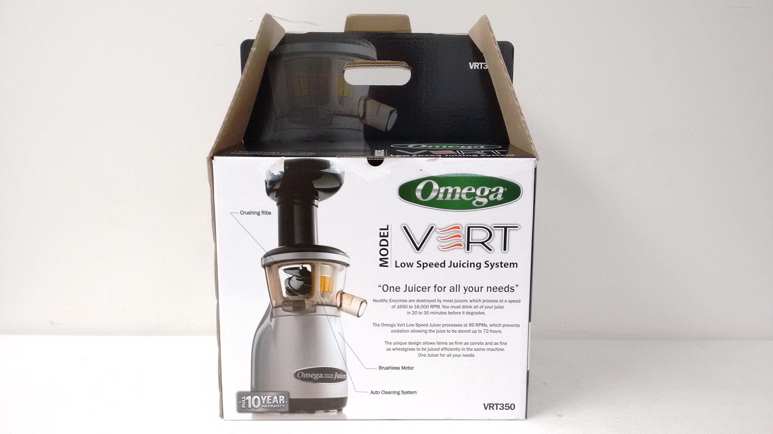 Omega VRT330 Dual-Stage Vertical Slow Juicer - Cold Press Masticating Juicer for Fruits & Vegetables - Perfect for Healthy Juices, Smoothies & Detox Drinks at Home
