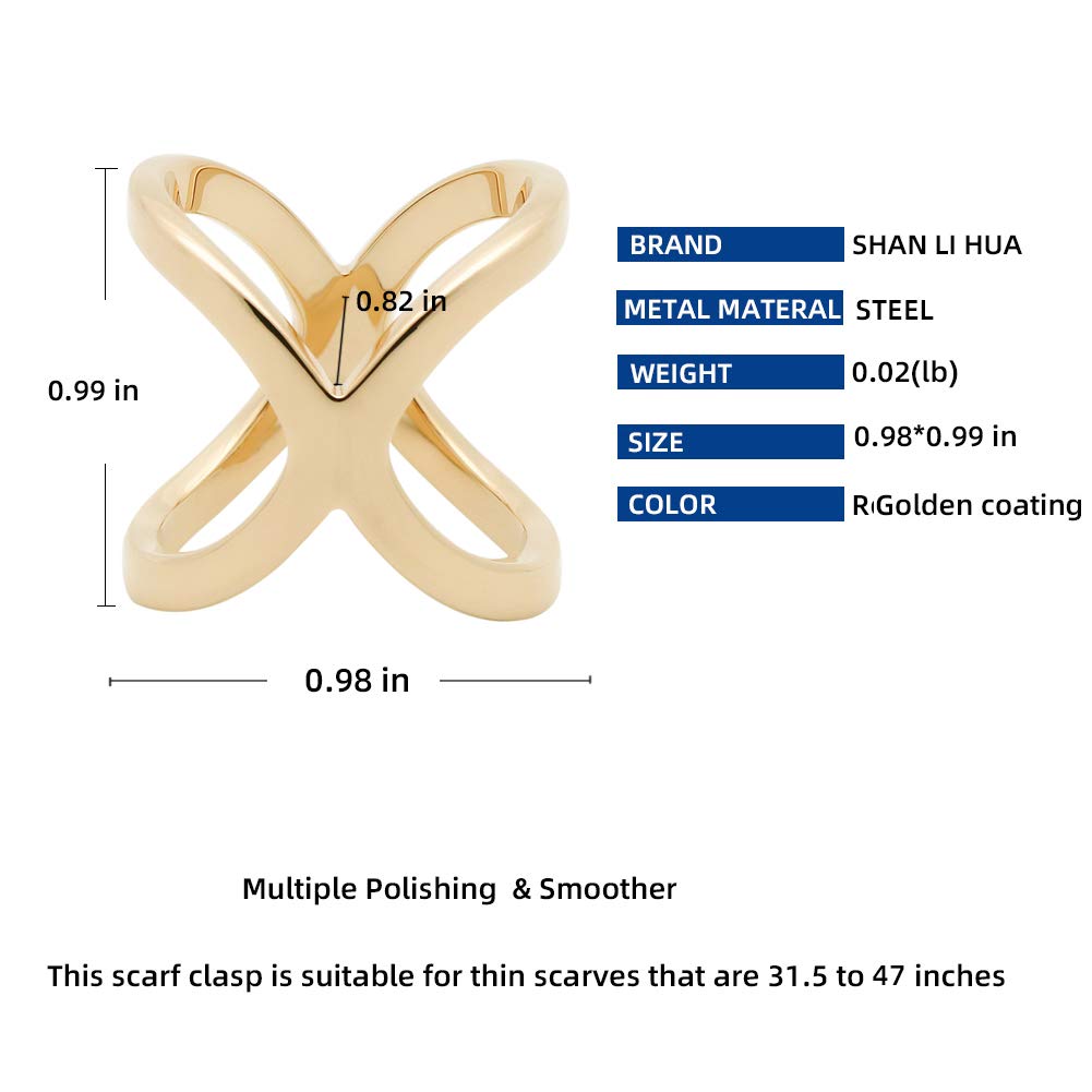 Gold Plated Scarf Ring for Women - Elegant Fashion Accessory for Dresses, Shawls & Scarves - Perfect for Parties, Weddings & Everyday Wear