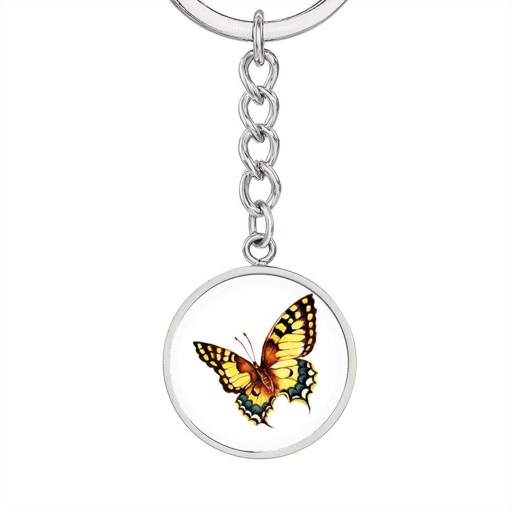 Butterfly Beachy Keychain - Cute Seashell & Starfish Charm Keyring for Women, Girls - Perfect for Beach Vacations, Summer Travel & Gifts