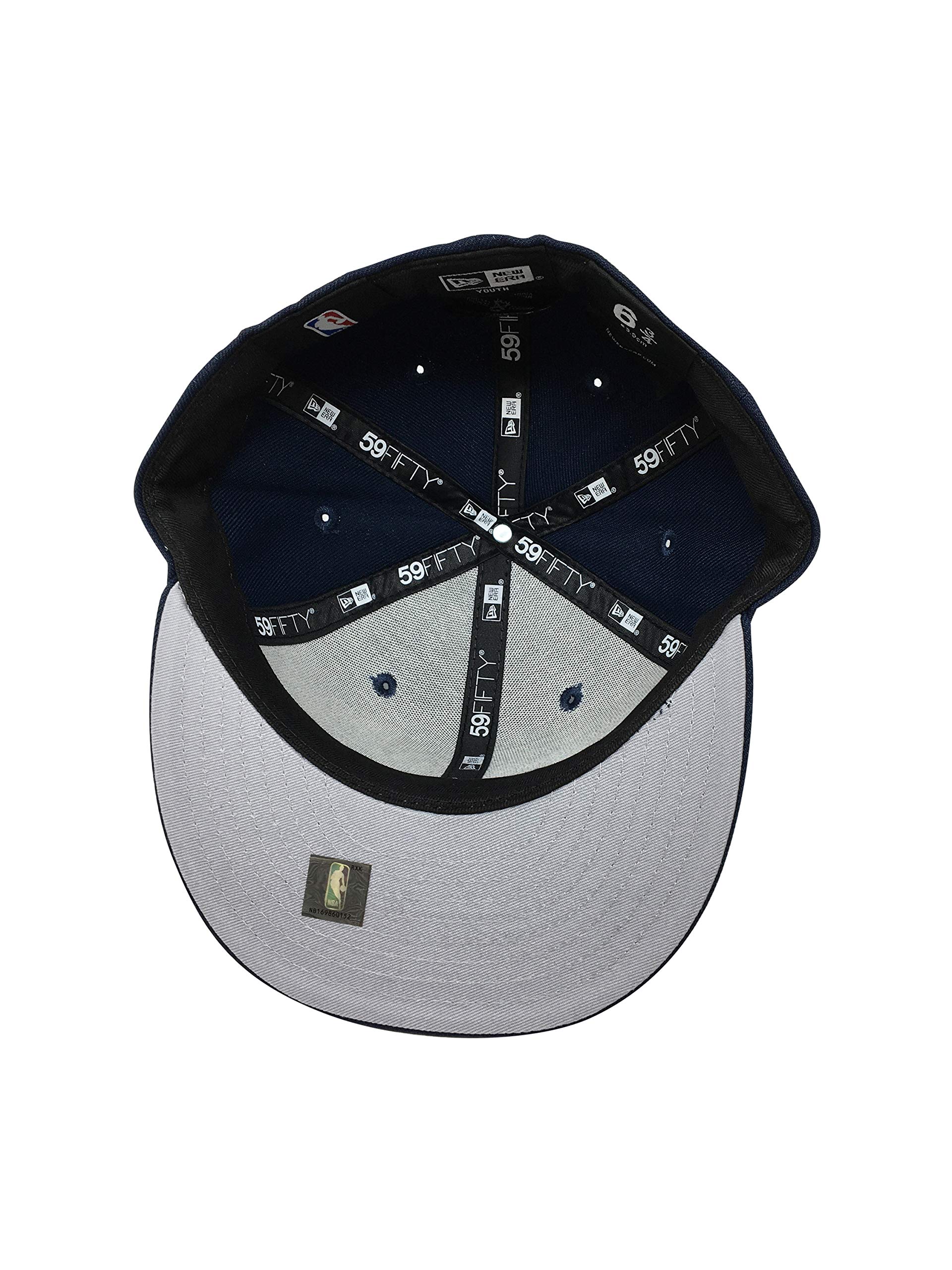 New Era Memphis Grizzlies 59Fifty Fitted Hat - Official NBA Snapback Cap for Kids (Size 6 1/2, Navy Blue) - Perfect for Basketball Games, Streetwear Fashion & Sports Fan Gifts