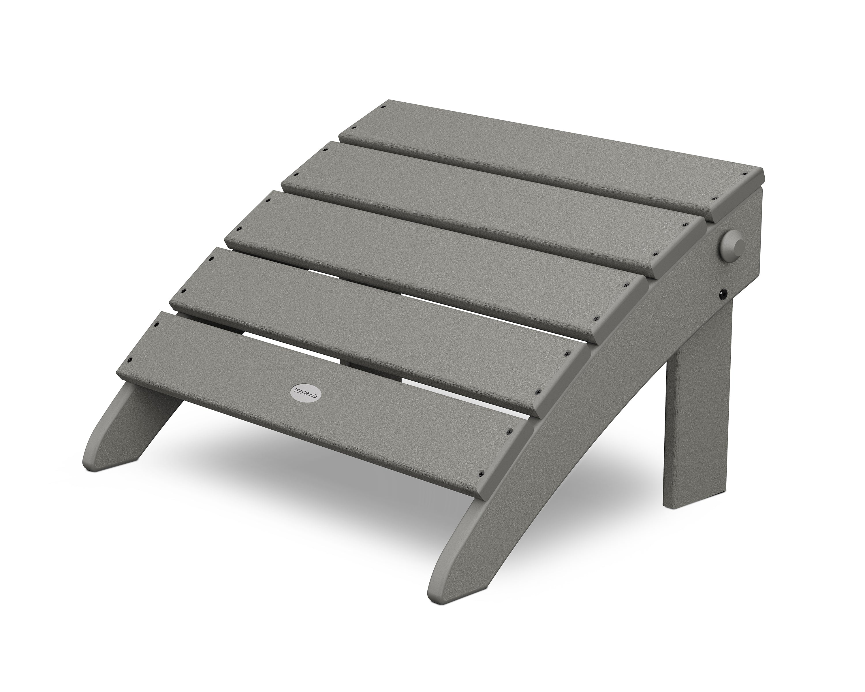 Premium POLYWOOD Classic Oversized Folding Adirondack Ottoman - Weather-Resistant Outdoor Furniture for Patio, Poolside & Garden Relaxation