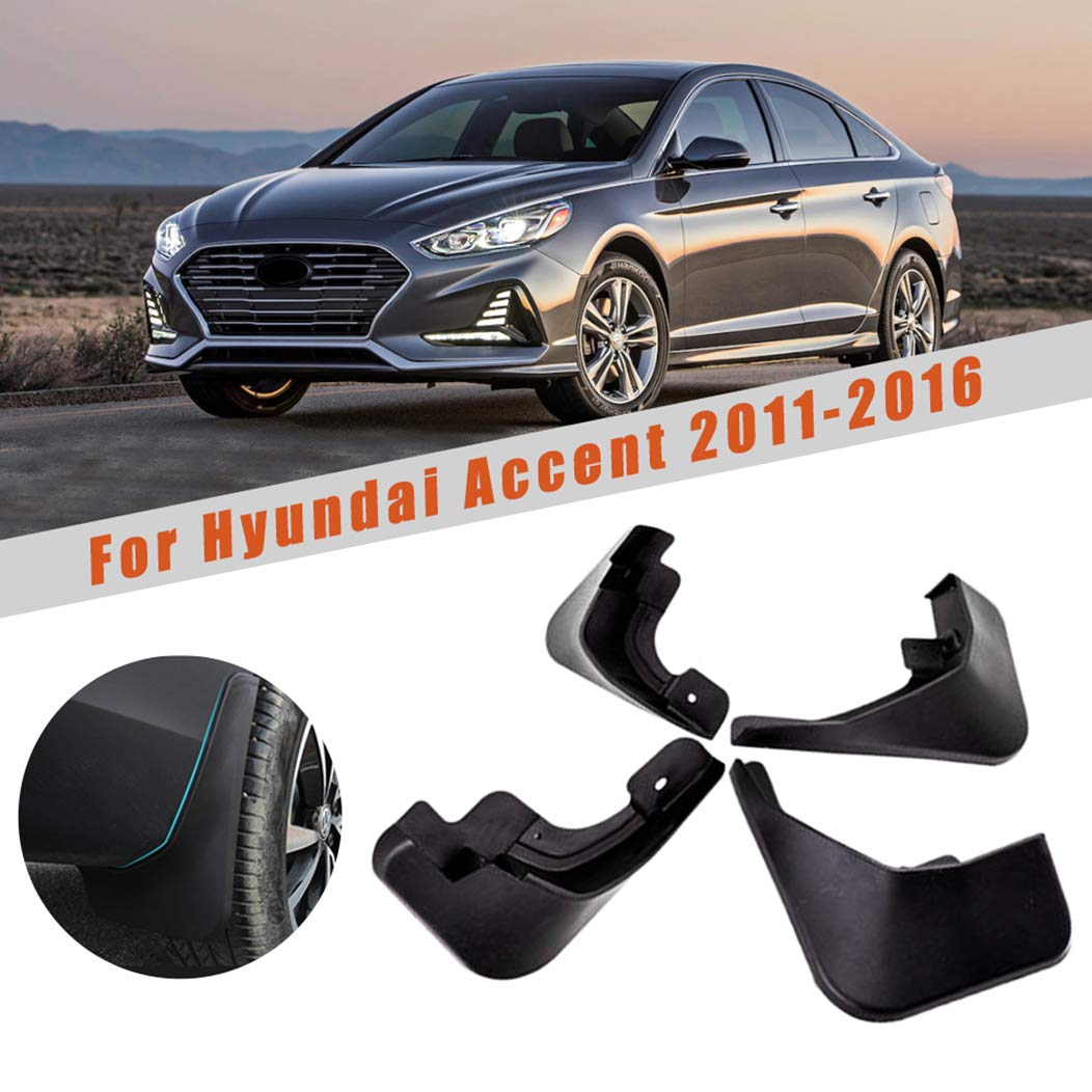 2018-2019 Hyundai Sonata Mud Guards - 4-Piece Front & Rear Splash Guard Set - Durable Car Fender Mud Flaps Accessories for All-Weather Protection (Perfect for Rain, Snow & Off-Road Driving)
