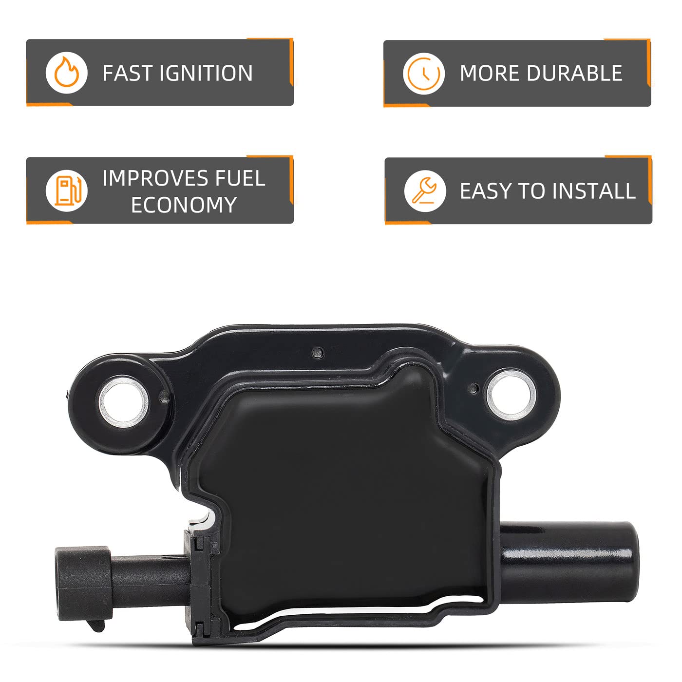 New Ignition Coil Set - Compatible With Buick LaCrosse, GMC Rainier, Hummer H3T/H3, Pontiac GTO V8 - Replaces OEM 12570616, 12611424, UF413 - Perfect for Engine Performance & Smooth Driving
