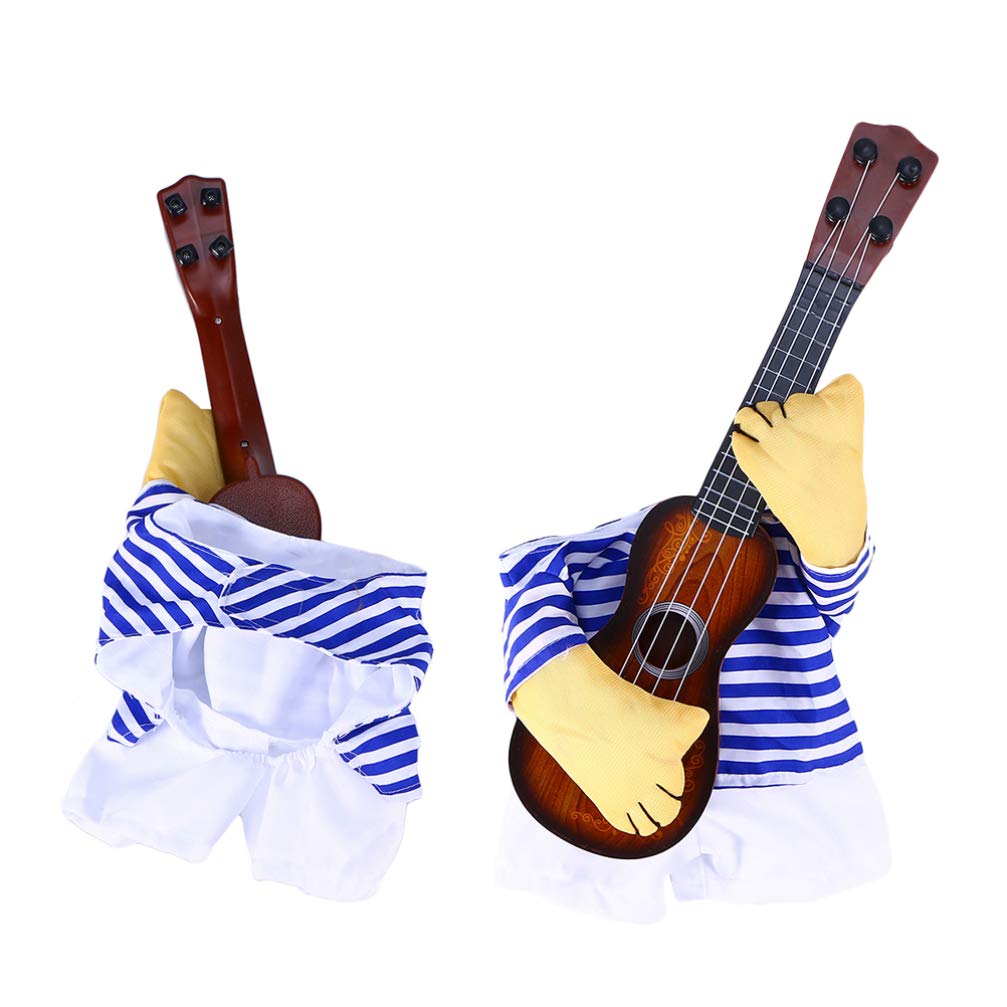 ULTECHNOVO Funny Dog Guitar Costume - Pet Playing Guitar Outfit Size L for Dogs | Perfect for Halloween, Parties & Photo Shoots