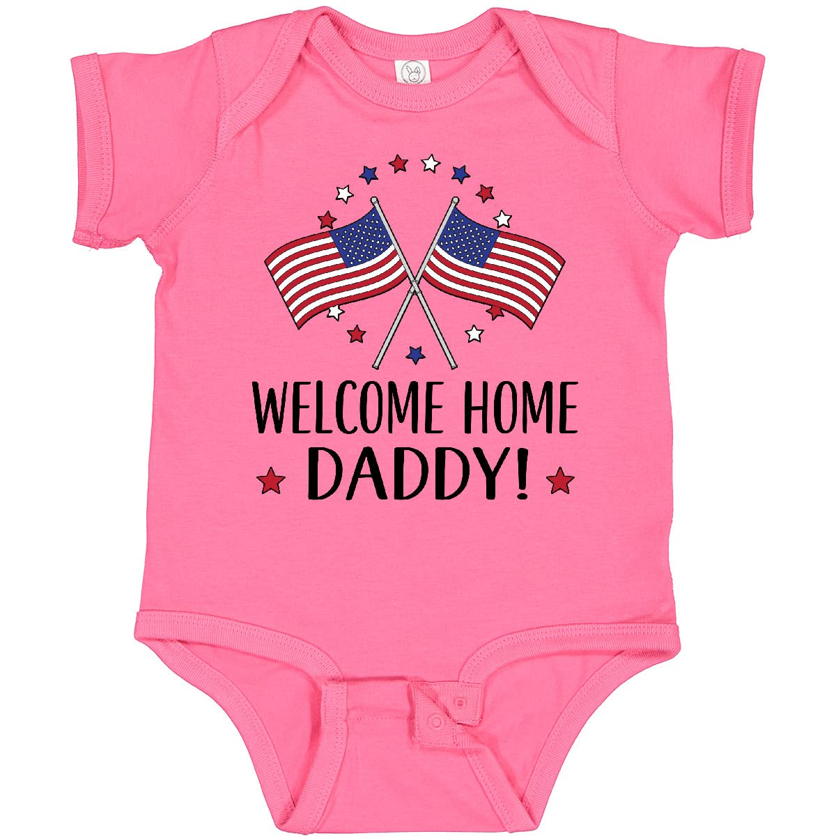Inktastic Military Homecoming Welcome Home Daddy Baby Bodysuit - Cute Infant Onesie for Army Dad Reunion, Veteran Apparel, Patriotic Baby Gift - Perfect for Homecoming Parties & Military Family Celebrations