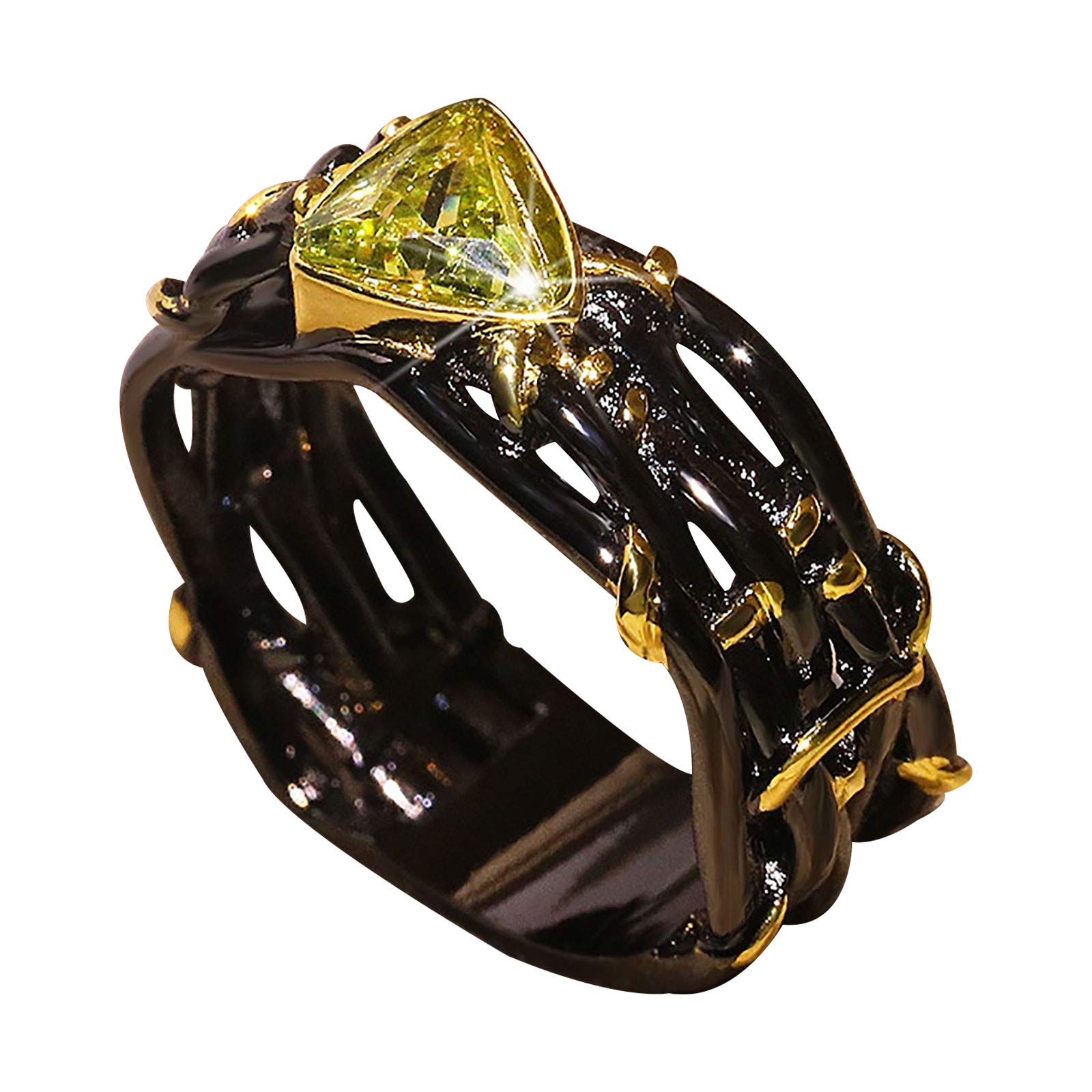 Elegant Two-Tone Gold Wedding Ring for Women - Fashionable Inlaid Jewelry Gift for Her | Perfect for Anniversaries, Engagements & Special Occasions