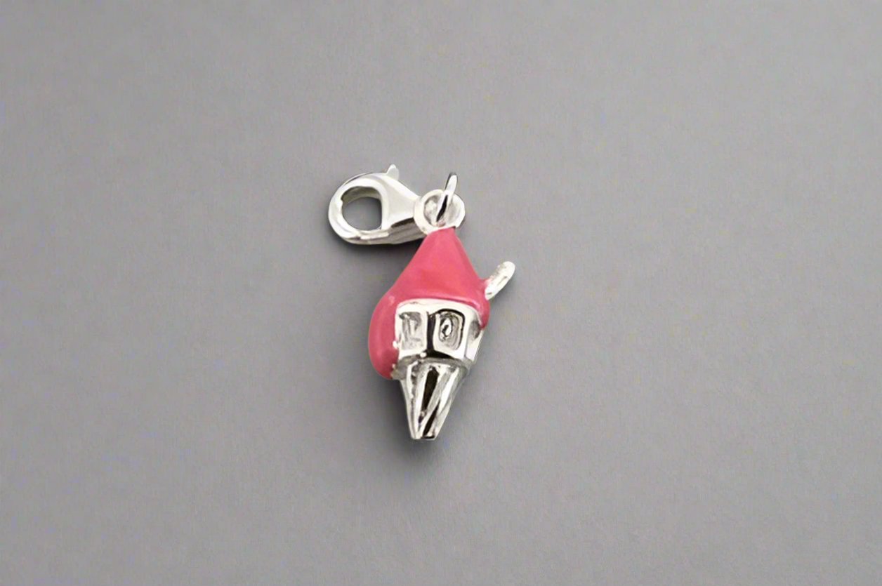 Premium Sterling Silver Ice Cream Charm Pendant - Perfect for Necklaces, Bracelets & DIY Jewelry Making