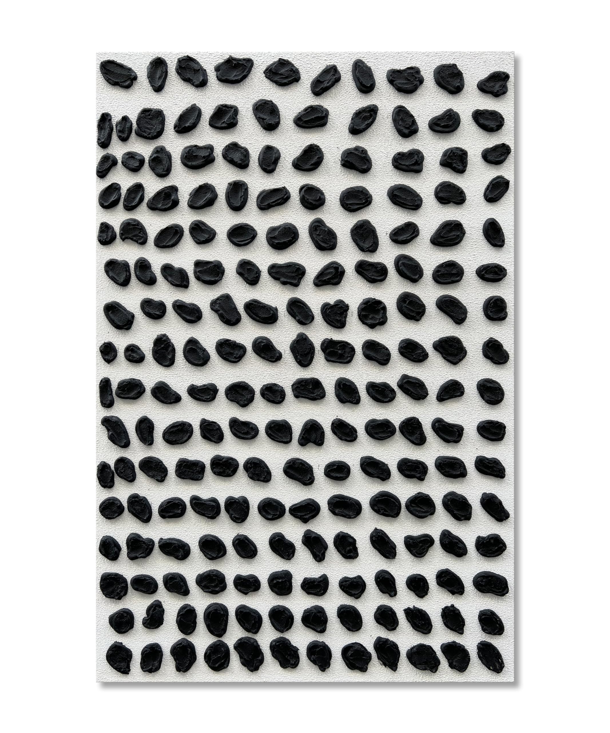 Hand-Painted Black & White Abstract Oil Painting - 45x30 Inch Modern Minimalist Wall Art - Contemporary Texture Artwork for Living Room, Bedroom & Office Decor